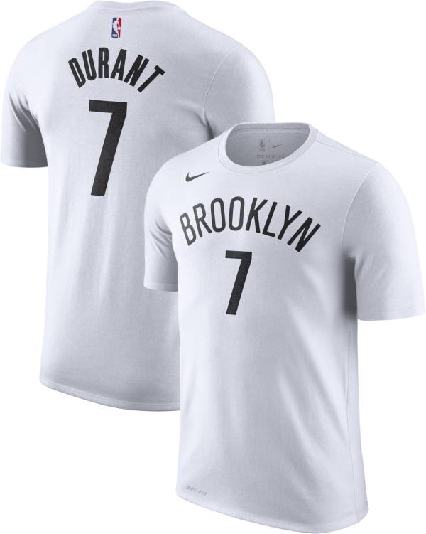 Nike Men's Brooklyn Nets Kevin Durant #7 Dri-FIT White T-Shirt