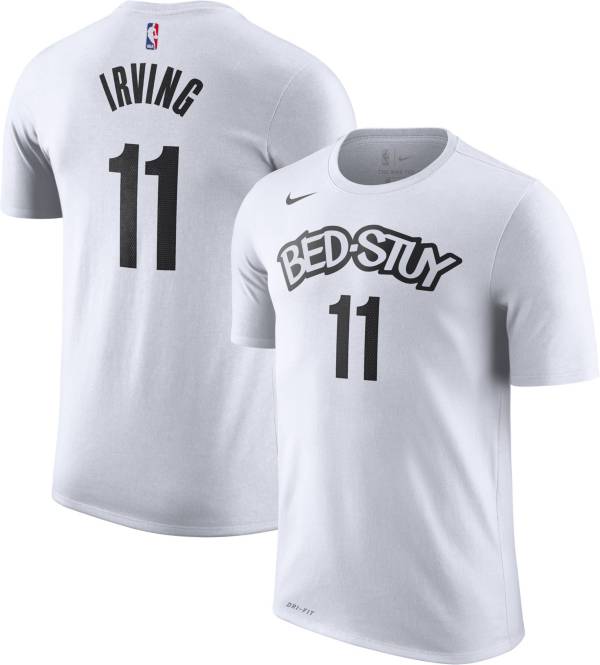 Nike Men's Brooklyn Nets Kyrie Irving #11 City Edition Dri-FIT White T-Shirt
