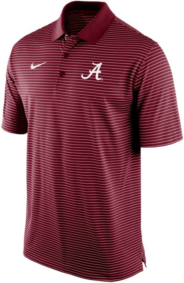 Nike Men's Alabama Crimson Tide Crimson Stadium Striped Polo