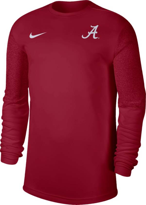 Nike Men's Alabama Crimson Tide Crimson Top Coach UV Football Long Sleeve T-Shirt