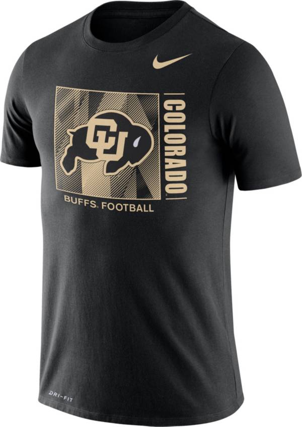 Nike Men's Colorado Buffaloes Team Issue Logo Football Black T-Shirt