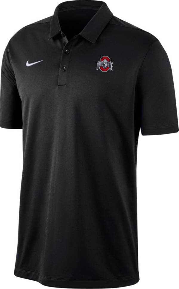 Nike Men's Ohio State Buckeyes Dri-FIT Franchise Black Polo