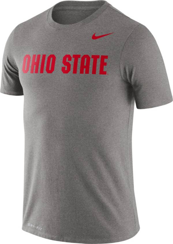 Nike Men's Ohio State Buckeyes Gray Dri-FIT Legend Word T-Shirt