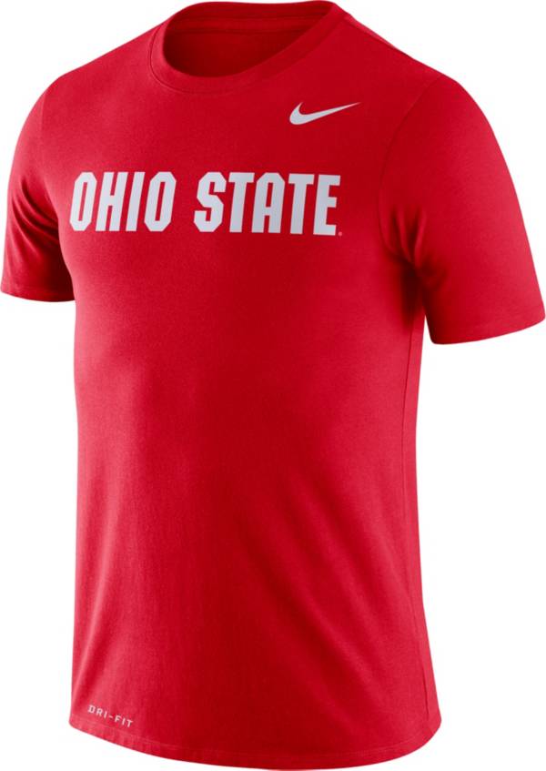 Nike Men's Ohio State Buckeyes Scarlet Dri-FIT Legend Word T-Shirt