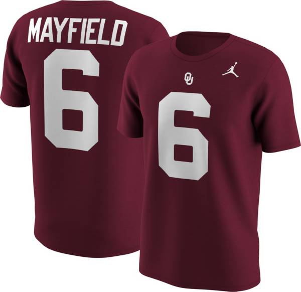 Jordan Men's Oklahoma Sooners Baker Mayfield #6 Crimson Football Jersey T-Shirt