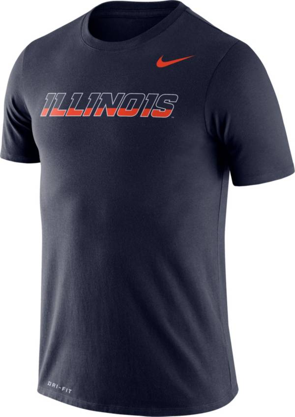 Nike Men's Illinois Fighting Illini Blue Dri-FIT Legend Word T-Shirt product image