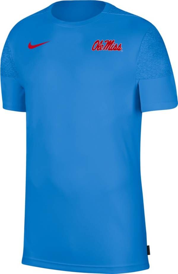 Nike Men's Ole Miss Rebels Blue Top Coach UV T-Shirt
