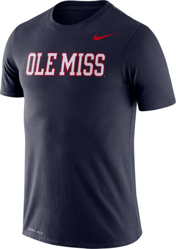 Nike Men's Ole Miss Rebels Blue Dri-FIT Legend Word T-Shirt