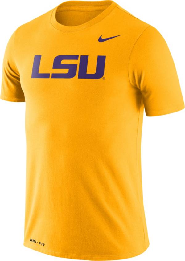 Nike Men's LSU Tigers Gold Dri-FIT Legend Word T-Shirt
