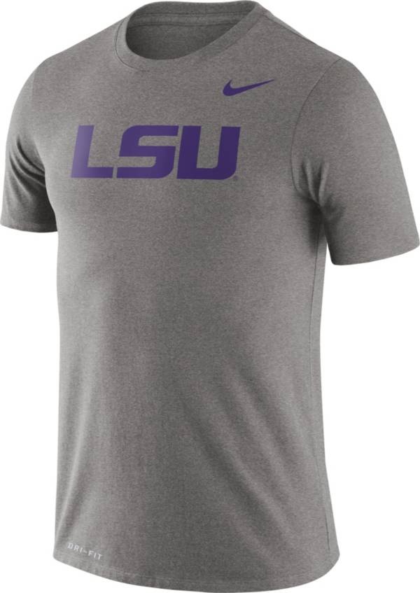 Nike Men's LSU Tigers Grey Dri-FIT Legend Word T-Shirt