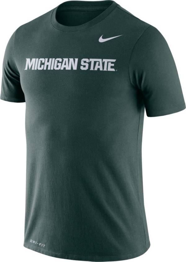 Nike Men's Michigan State Spartans Green Dri-FIT Legend Word T-Shirt