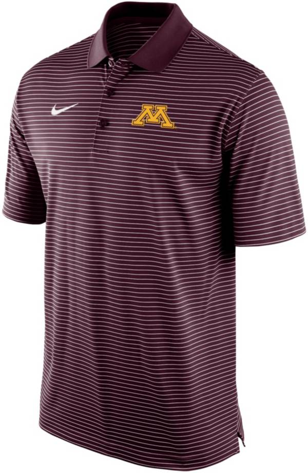 Nike Men's Minnesota Golden Gophers Maroon Stadium Striped Polo