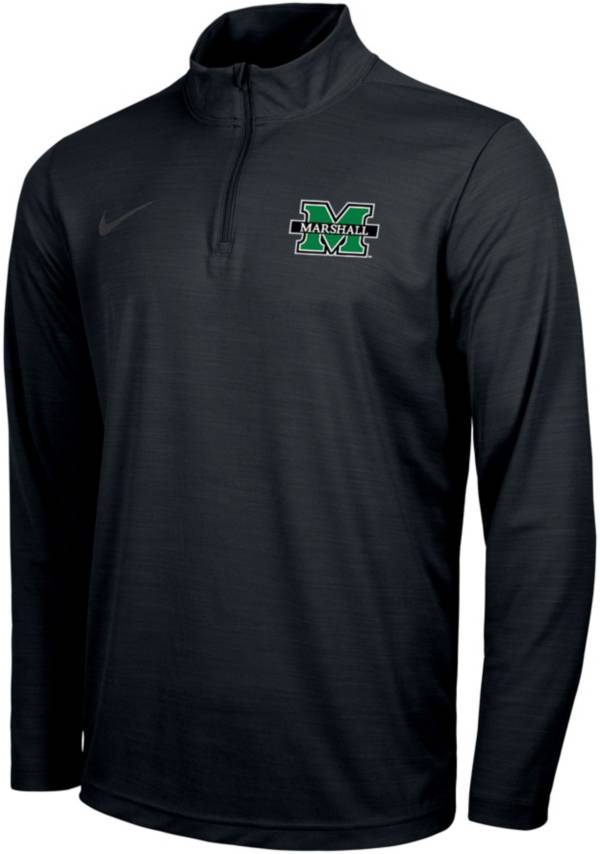 Nike Men's Marshall Thundering Herd Intensity Quarter-Zip Black Shirt