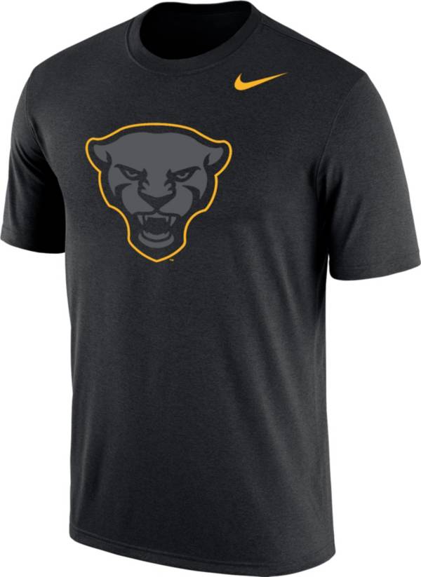 Nike Men's Pitt Panthers Panther Head Logo Dri-FIT Cotton Black T-Shirt