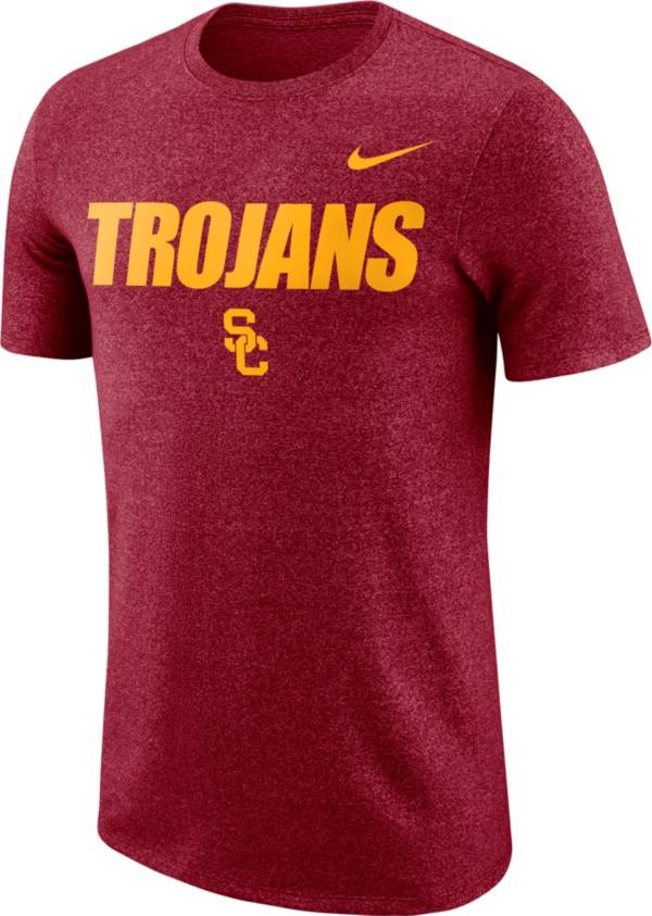 Nike Men's USC Trojans Cardinal Marled Logo T-Shirt