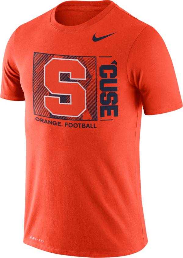 Nike Men's Syracuse Orange Orange Team Issue Logo Football T-Shirt