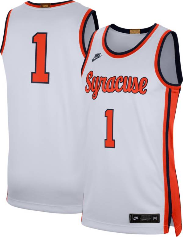 Nike Men's Syracuse Orange #1 Limited Retro Basketball White Jersey