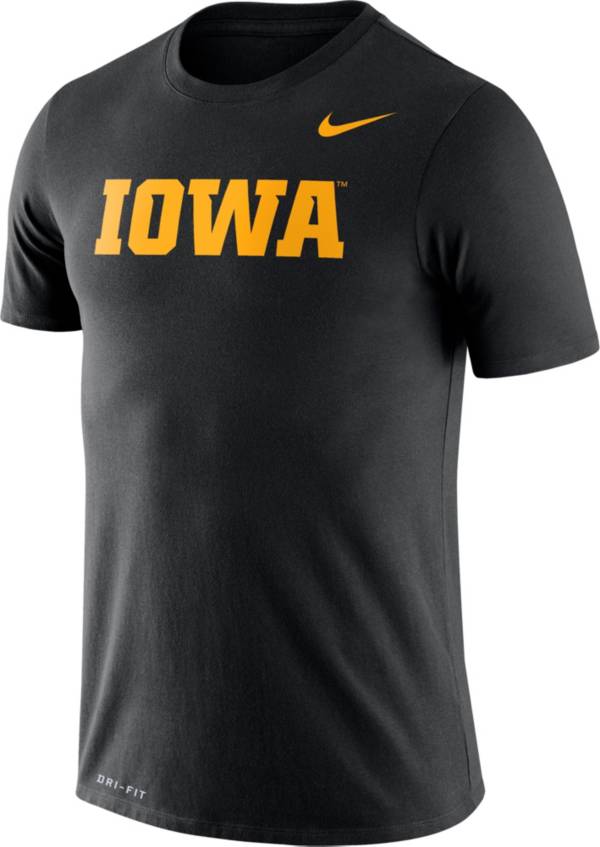 Nike Men's Iowa Hawkeyes Black Dri-FIT Legend Word T-Shirt