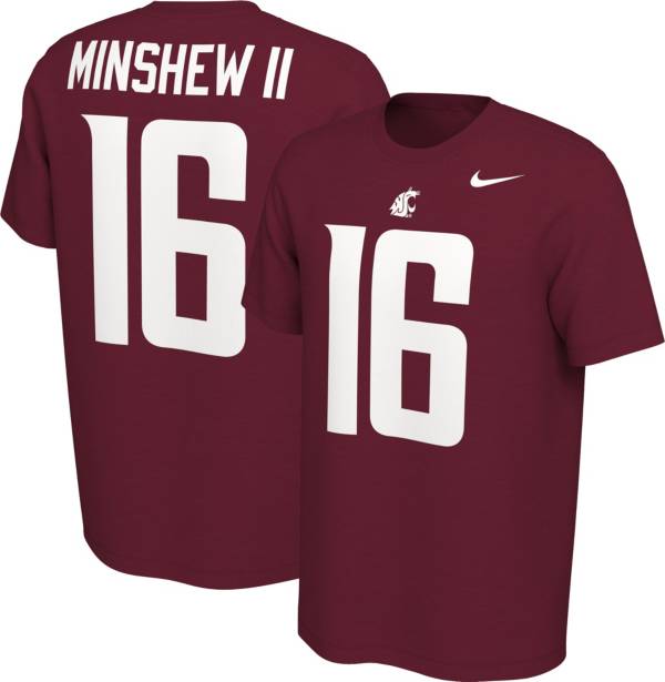Nike Men's Washington State Cougars Gardner Minshew II #16 Crimson Football Jersey T-Shirt