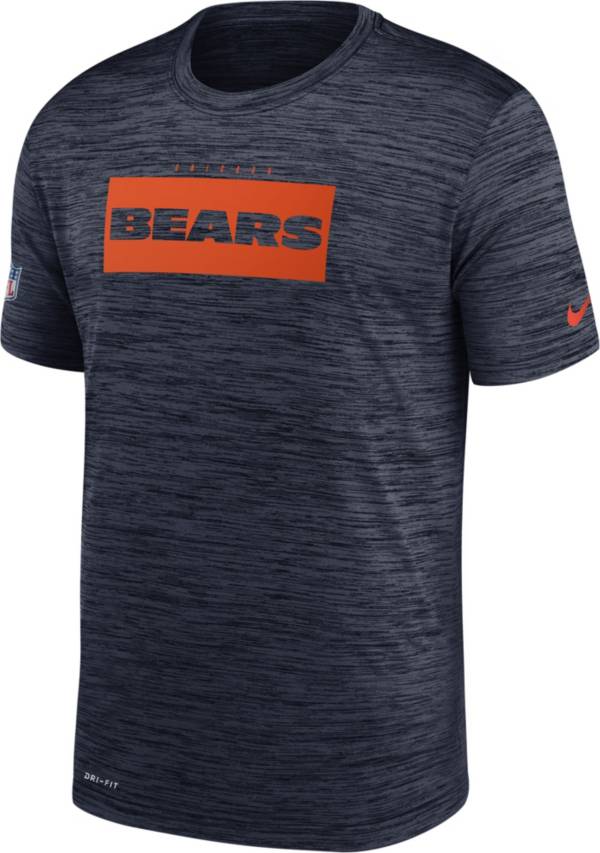 Nike Men's Chicago Bears Sideline Legend Velocity Navy T-Shirt