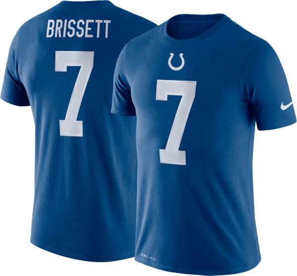 Nike Men's Indianapolis Colts Jacoby Brissett #7 Logo Blue T-Shirt