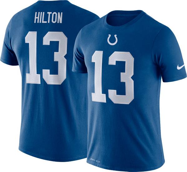 Nike Men's Indianapolis Colts T.Y. Hilton #13 Logo Blue T-Shirt