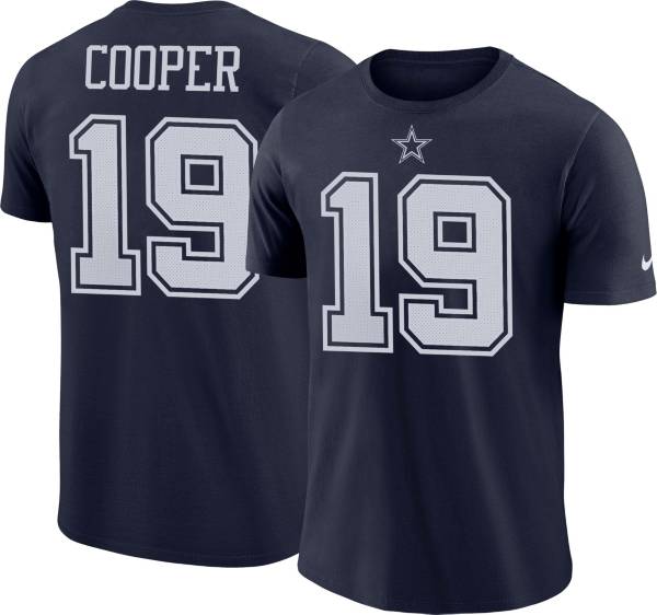 Nike Men's Dallas Cowboys Amari Cooper #19 Logo Navy T-Shirt