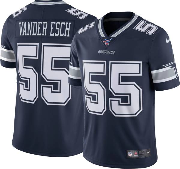 Herren Leighton Vander Esch#55 Dallas Cowboys American Fußball Jersey Navy blau 