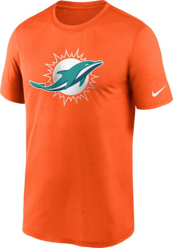 Nike Men's Miami Dolphins Legend Logo Orange T-Shirt