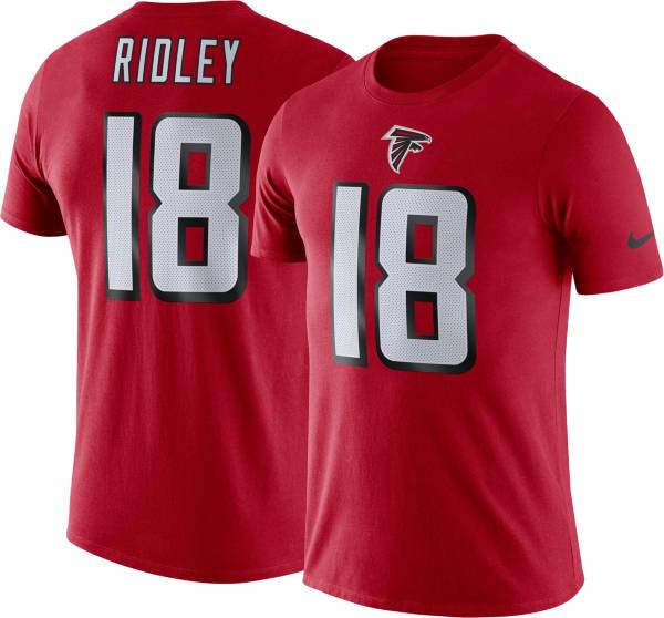 Nike Men's Atlanta Falcons Calvin Ridley #18 Logo Red T-Shirt