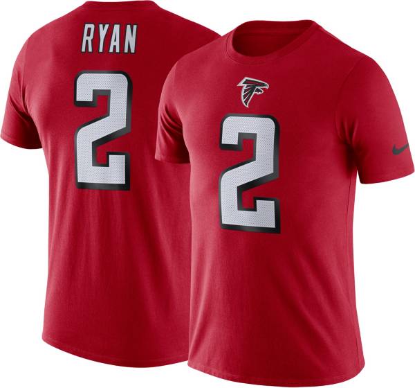 Nike Men's Atlanta Falcons Matt Ryan #2 Logo Red T-Shirt