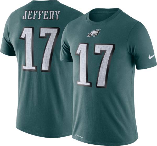 Nike Men's Philadelphia Eagles Alshon Jeffery #17 Logo Green T-Shirt