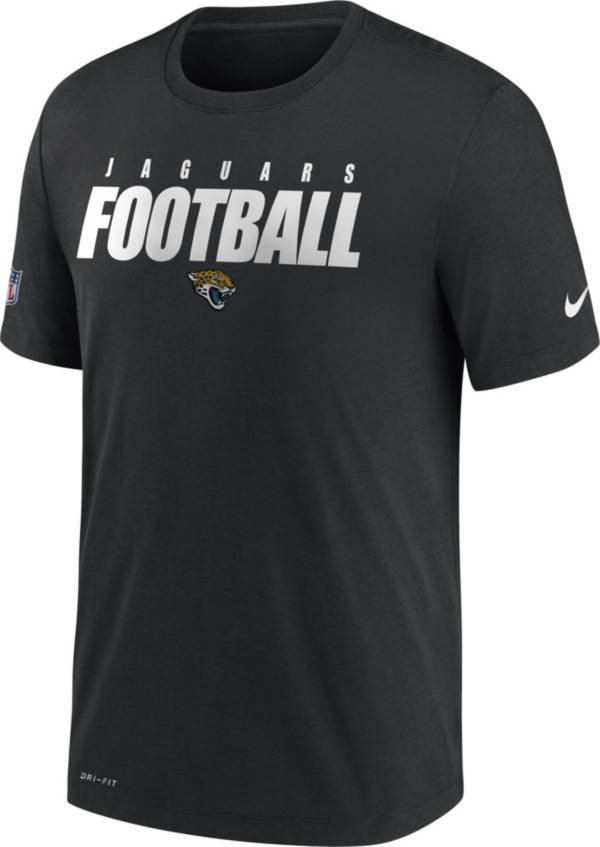 Nike Men's Jacksonville Jaguars Sideline Dri-FIT Cotton Football All Black T-Shirt