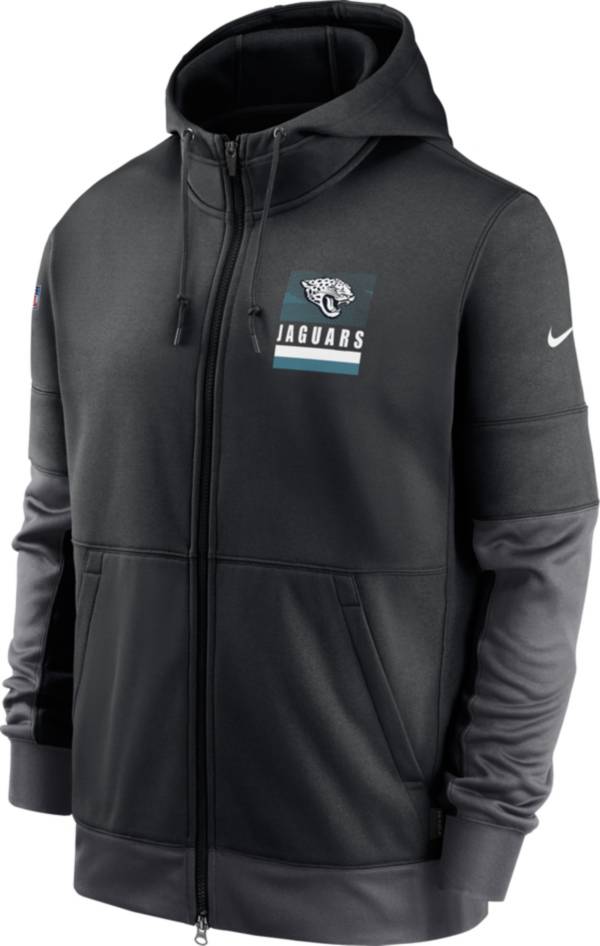 Nike Men's Jacksonville Jaguars Sideline Lock Up Full-Zip Black Hoodie