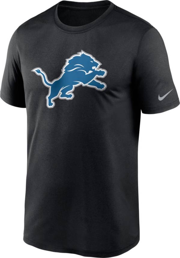 Nike Men's Detroit Lions Legend Logo Black T-Shirt