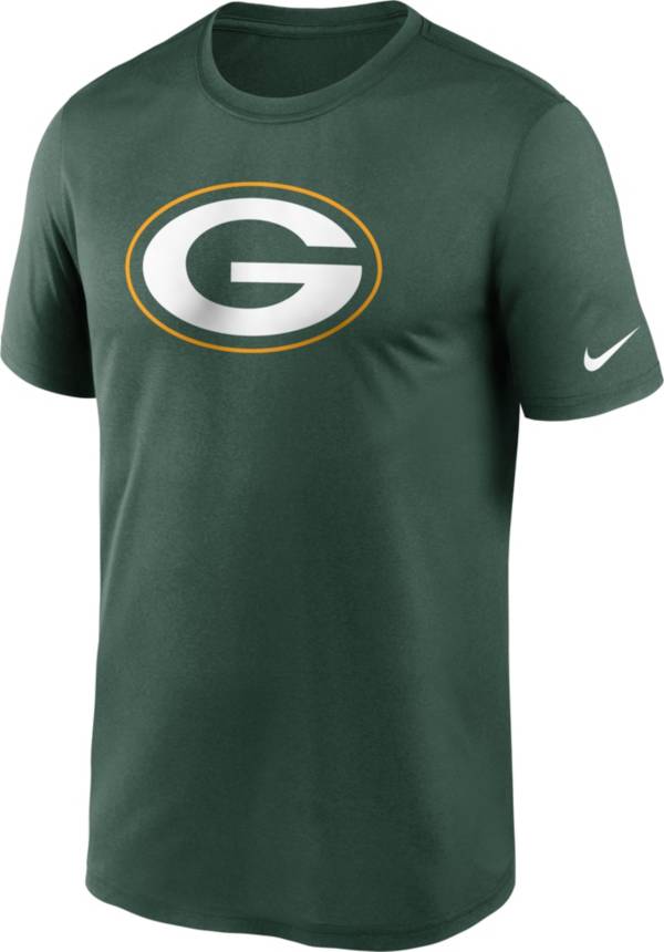 Nike Men's Green Bay Packers Legend Logo Green T-Shirt