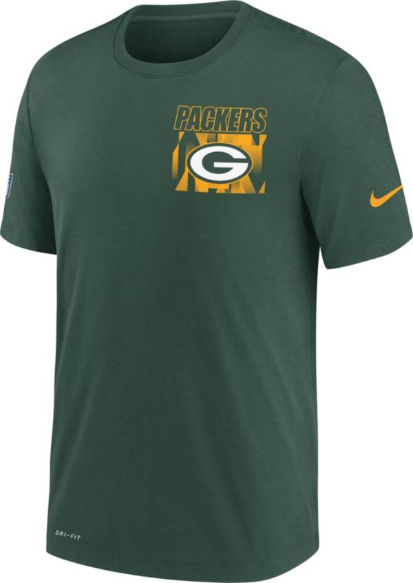 Nike Men's Green Bay Packers Sideline Dri-FIT Cotton Facility Green T-Shirt