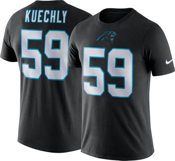 Nike Men's Carolina Panthers Luke Kuechly #59 Logo Black T-Shirt