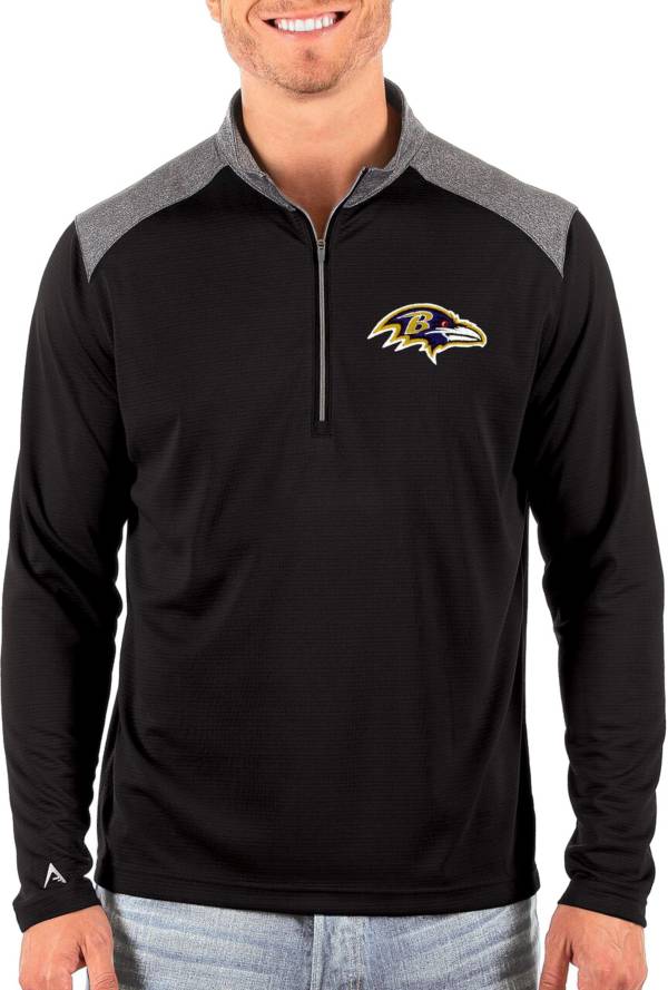 Antigua Men's Baltimore Ravens Velocity Black Quarter-Zip Pullover