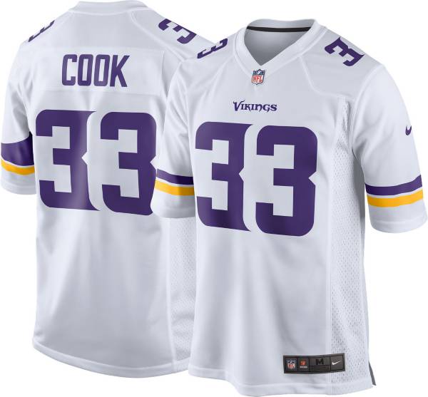 Nike Men's Minnesota Vikings Dalvin Cook #33 White Game Jersey