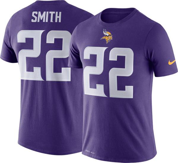 Nike Men's Minnesota Vikings Harrison Smith #22 Logo Purple T-Shirt