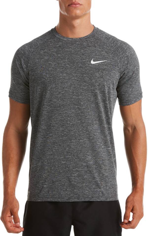 Nike Men's Heather Short Sleeve Hydro Rash Guard