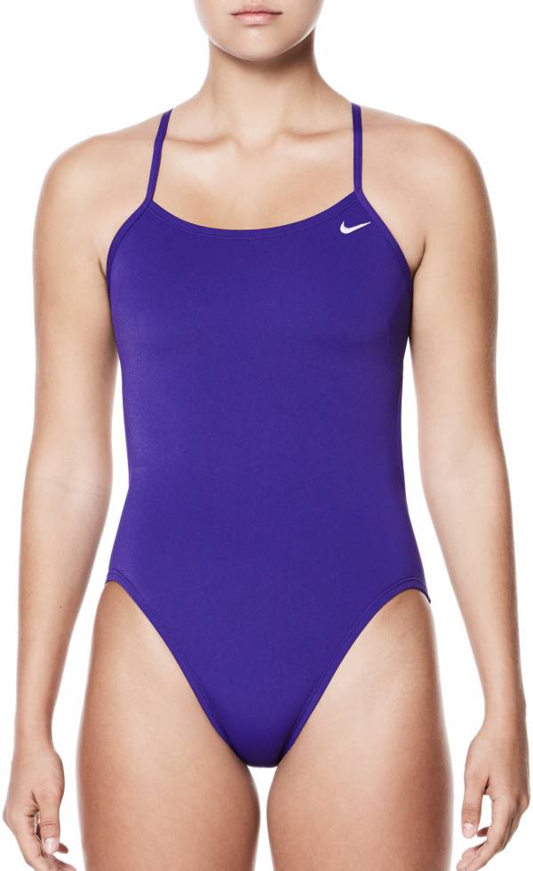 Nike Women's Hydrastrong Solid Cut-Out Back One Piece Swimsuit