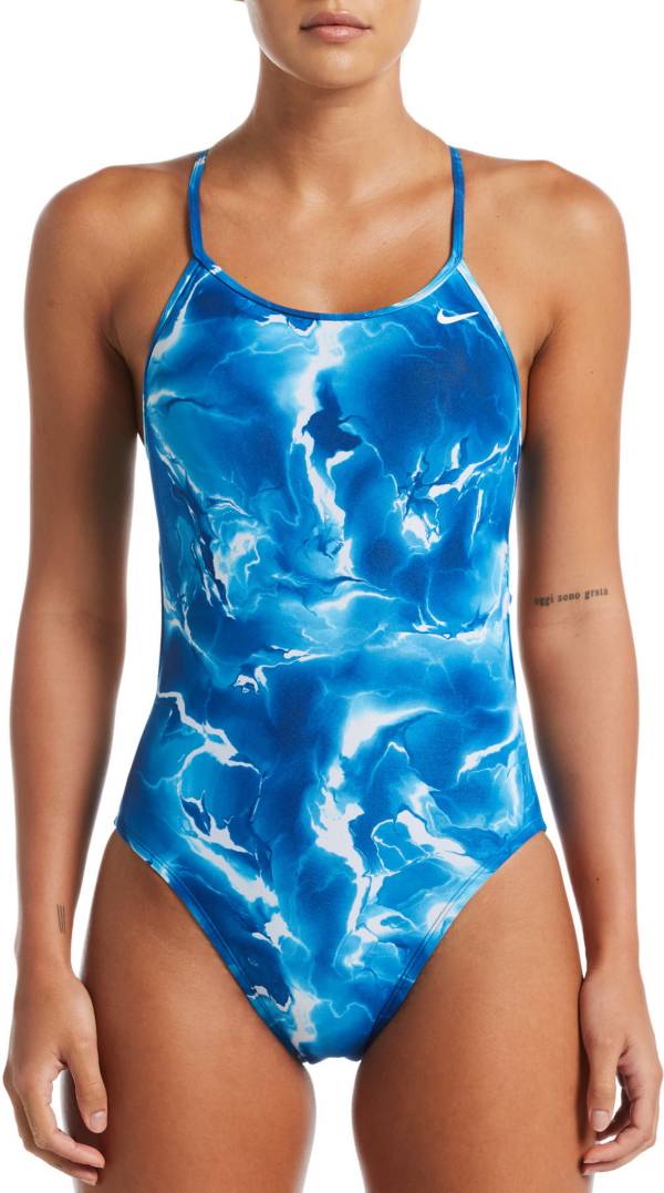 Nike Women's Hydrastrong Modern Cut Out One Piece Swimsuit