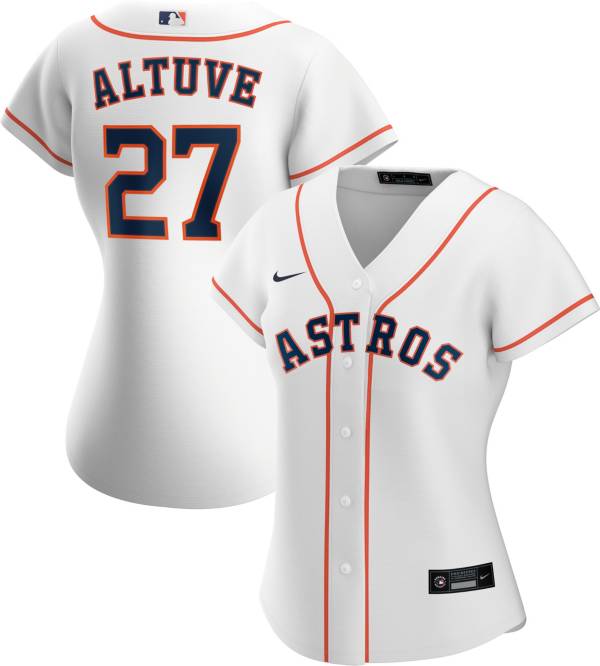 Nike Women's Replica Houston Astros Jose Altuve #27 Cool Base White Jersey product image