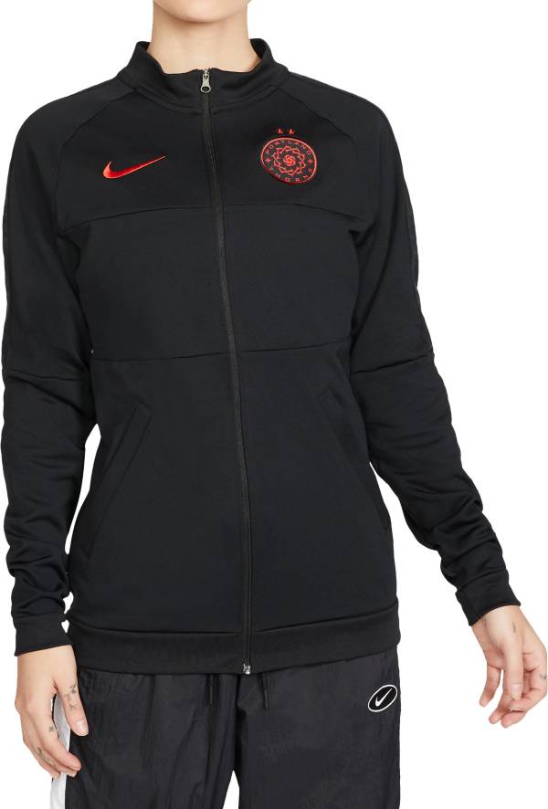 Nike Women's Portland Thorns FC Soccer Track Black Jacket