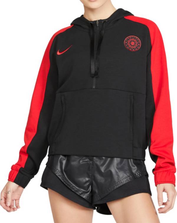 Nike Women's Portland Thorns FC Cropped Half-Zip Soccer Hoodie