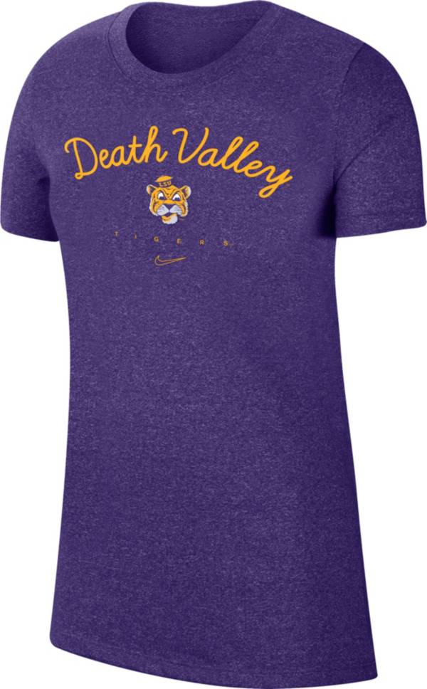 Nike Women's LSU Tigers Purple Marled Crew “Death Valley” T-Shirt