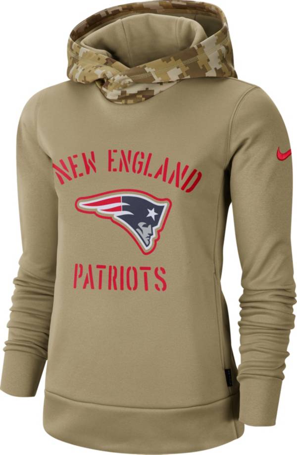 Nike Women's Salute to Service New England Patriots Therma-FIT Beige Camo Hoodie product image