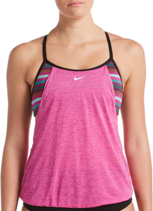 Nike Women's Texture Stripe Layered Tankini Top product image